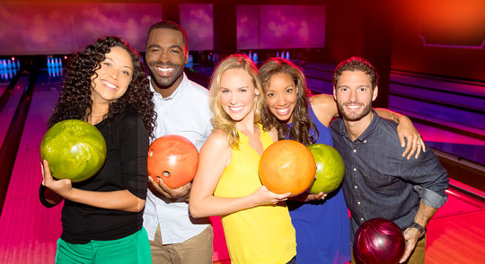 Group of bowlers having fun!